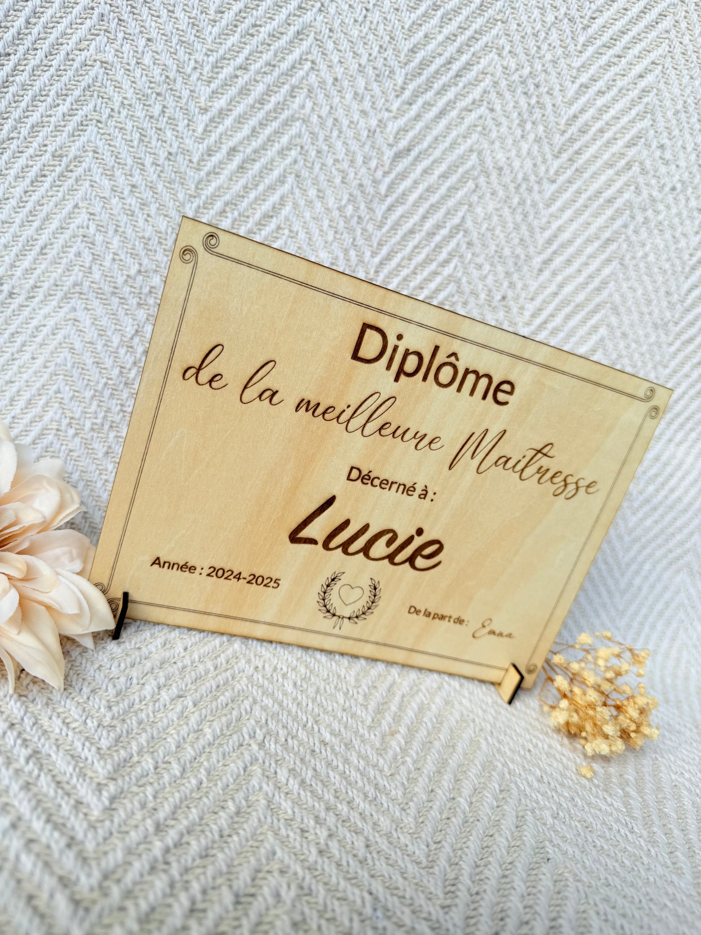 Diplôme personnalisé