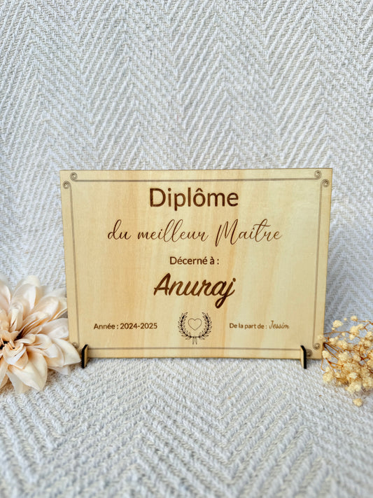 Diplôme personnalisé